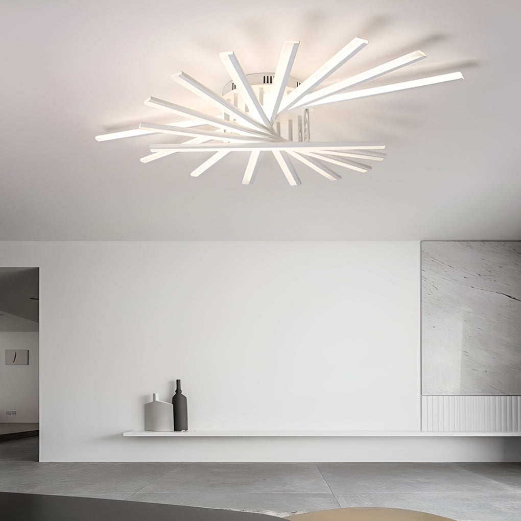 Strip LED White Nordic Ceiling Light - view 3
