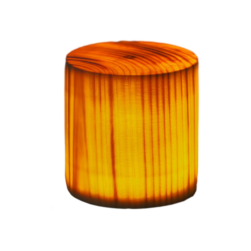 LumiÉclat Wood-Grain Table Lamp
