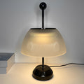 Ribbed Glass Bowl Accent Table Lamp