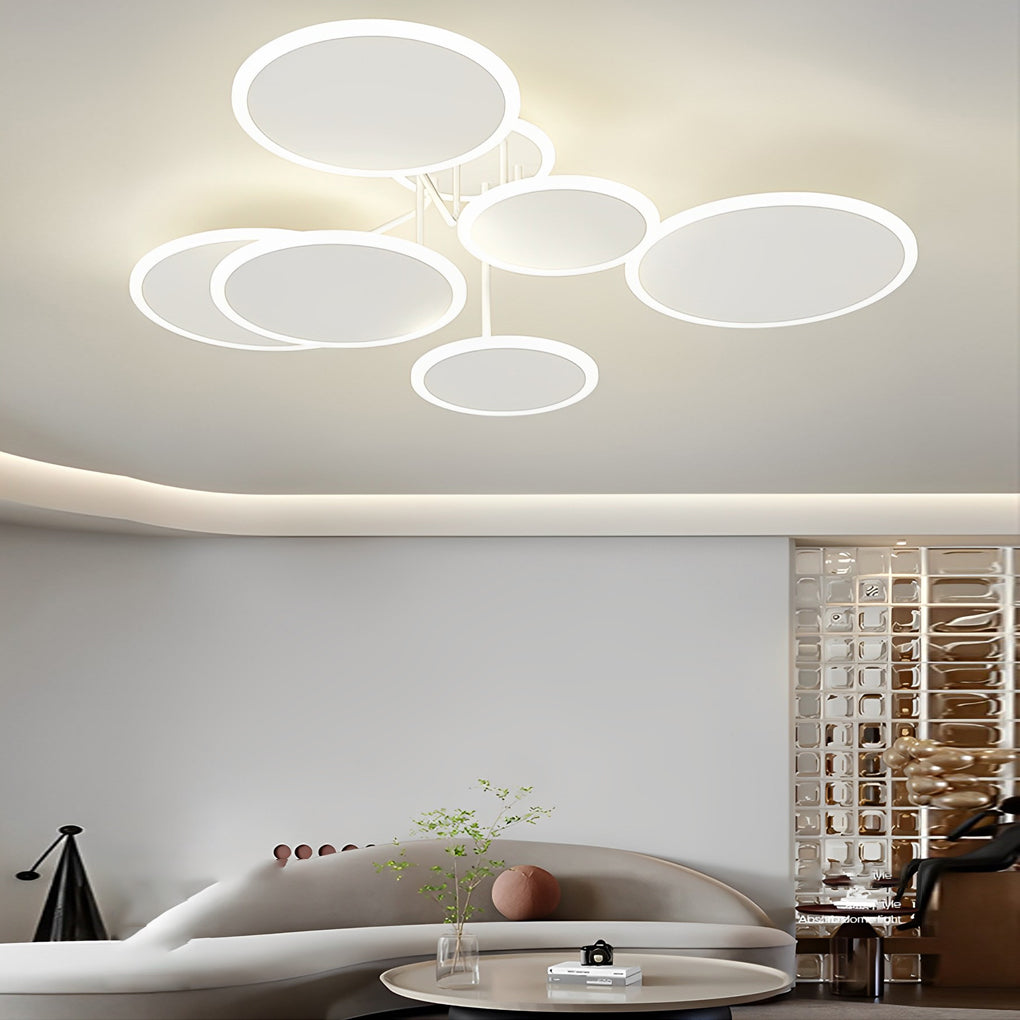 Round Matte White Nordic Ceiling Light - view 4