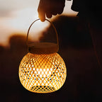Woven Bamboo Lantern Table Lamp - view 4