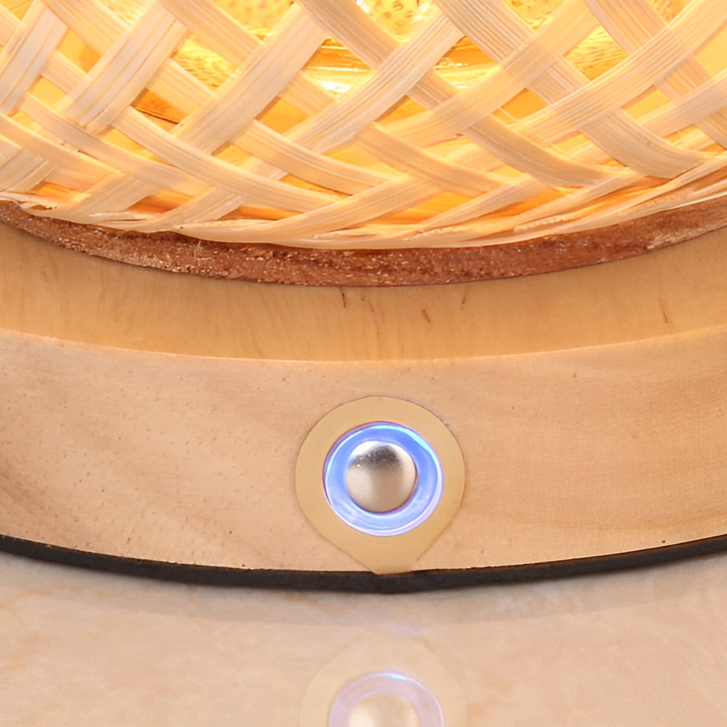 Hana Bamboo Lantern Table Lamp (7")