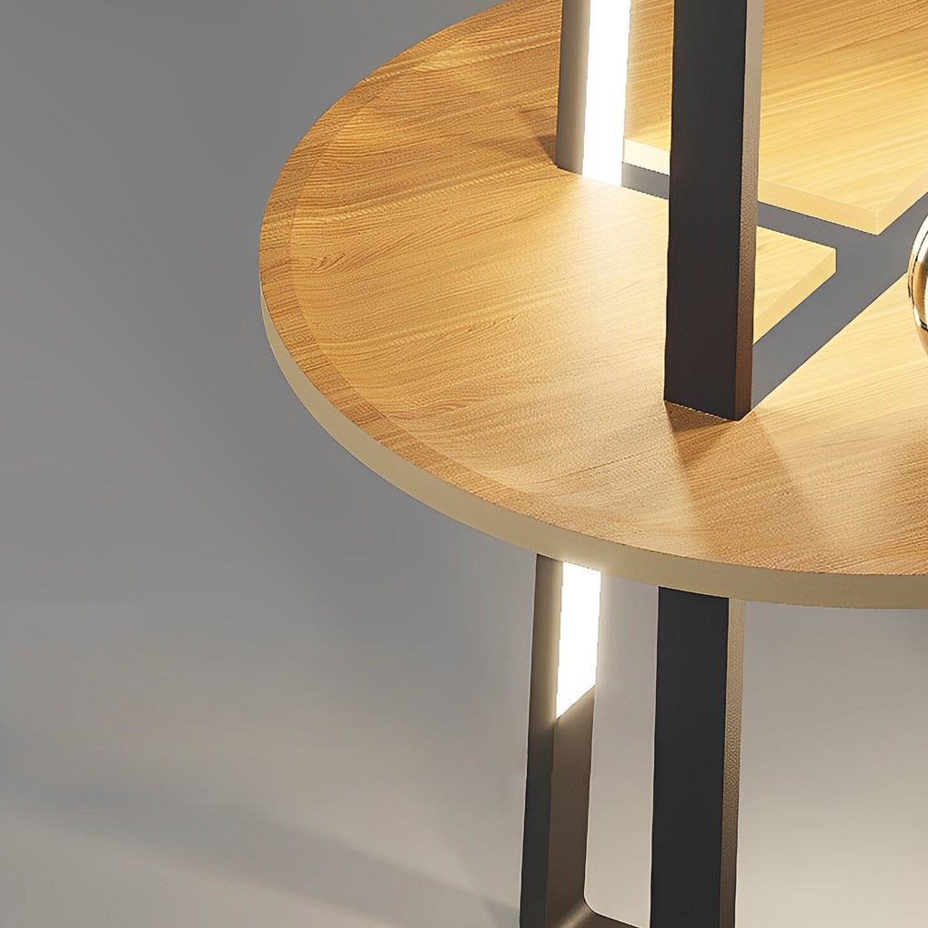 Valet Wood Tray Floor Lamp (63")