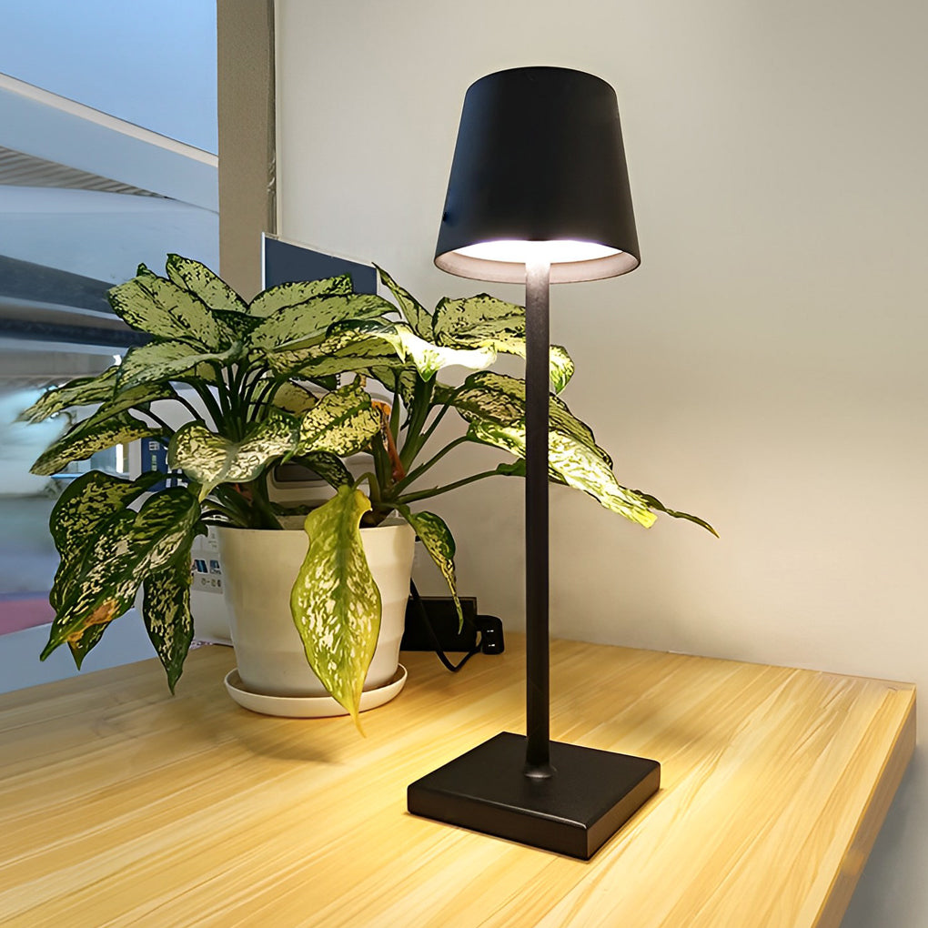Top Hat Aluminum Touch Table Lamp