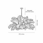 Plume Feather Semi-Flush Mount (39")