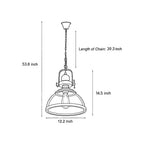 Halston Bowl Glass Pendant (12")