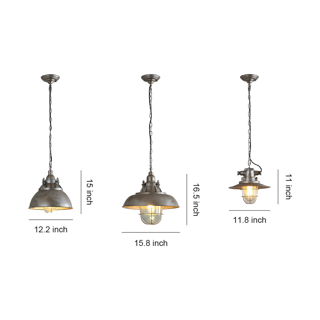 Edison Industrial Glass Pendant (12"–16")