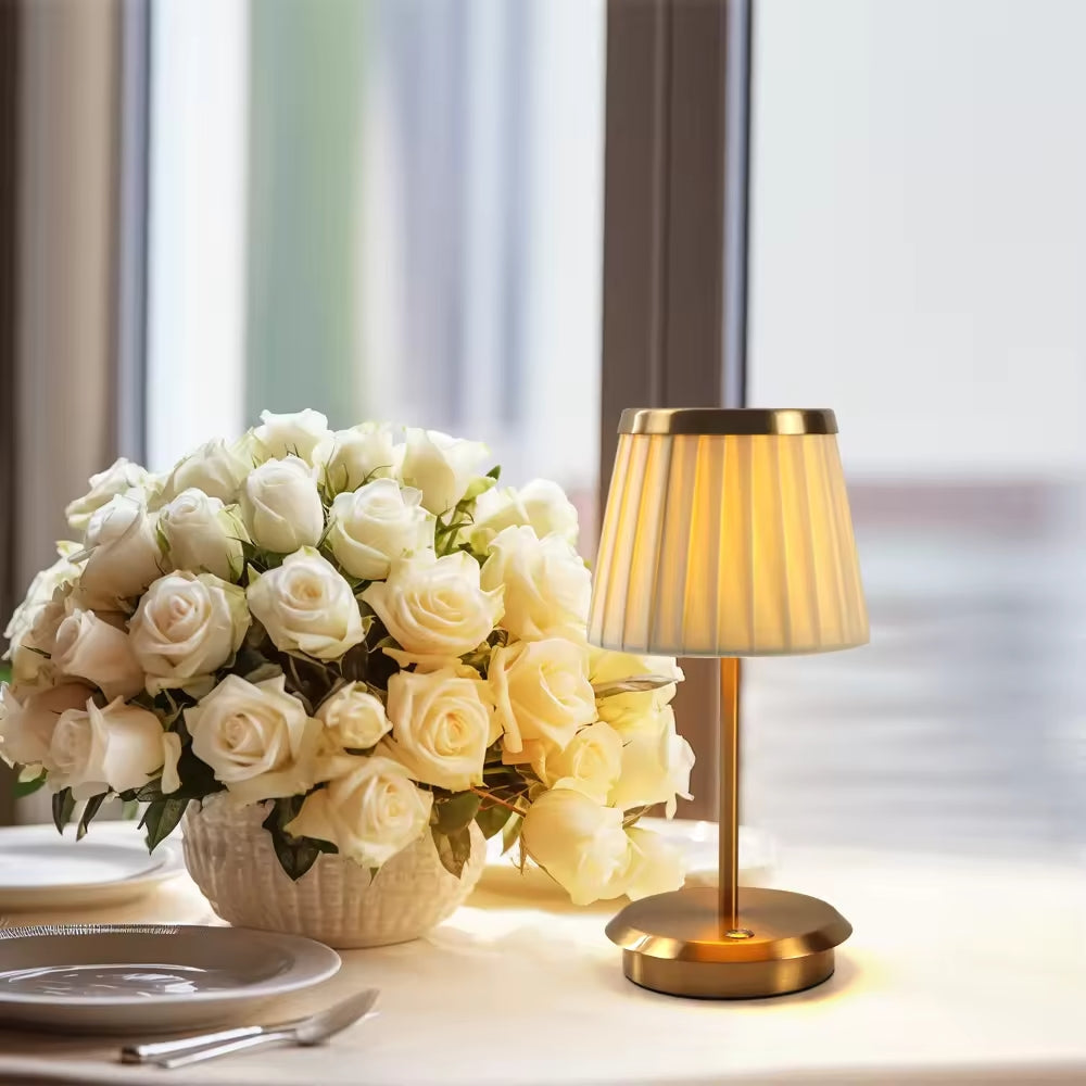 LumiLuxe Fabric Shade Table Lamp - view 6