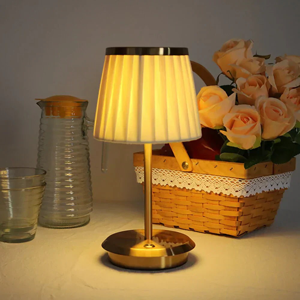 LumiLuxe Fabric Shade Table Lamp - view 3