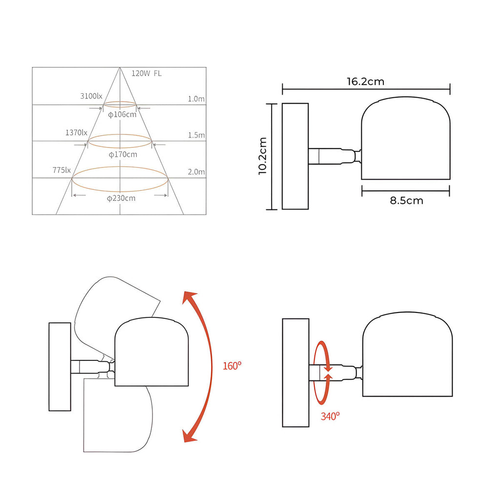LumiFlex Rotatable Wall Sconce