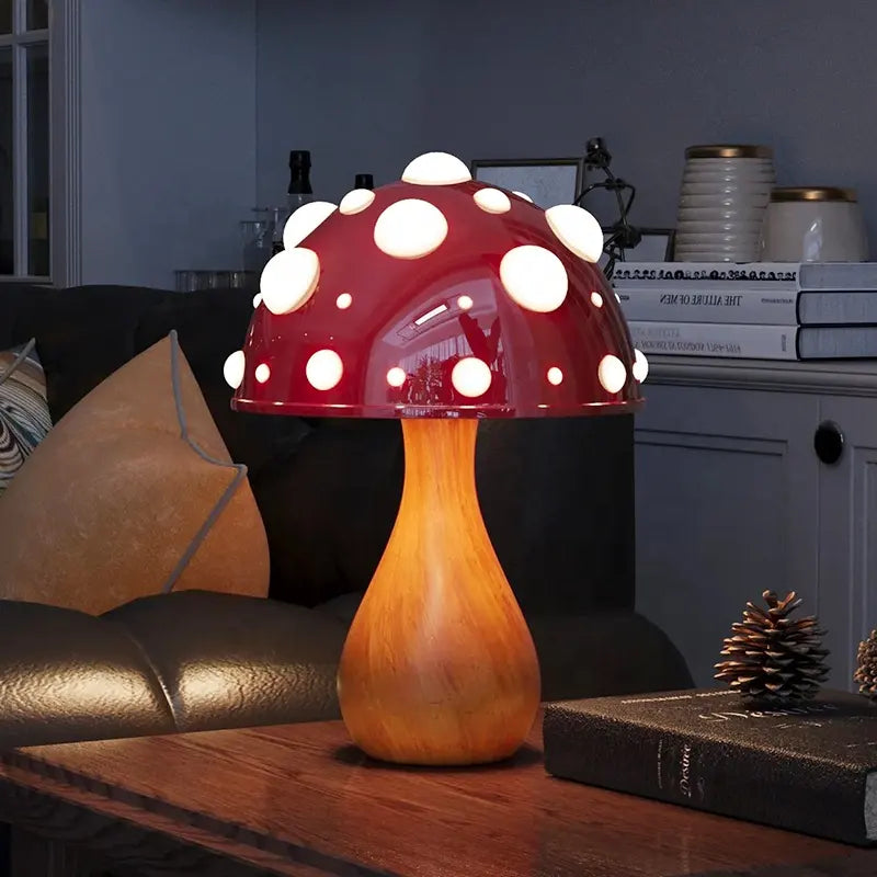 MushGlow Mushroom Table Lamp (8"–12")