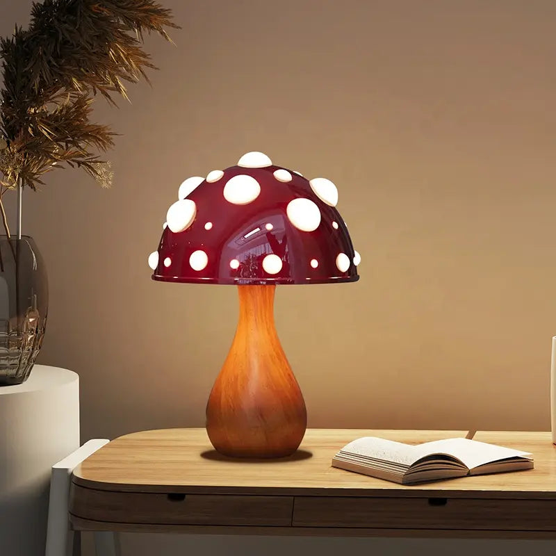 MushGlow Mushroom Table Lamp (8"–12")