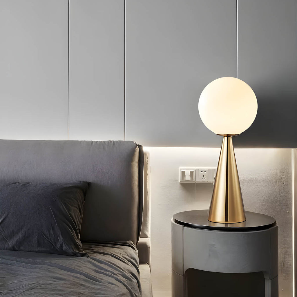 Harmoniq Conical Glass Table Lamp