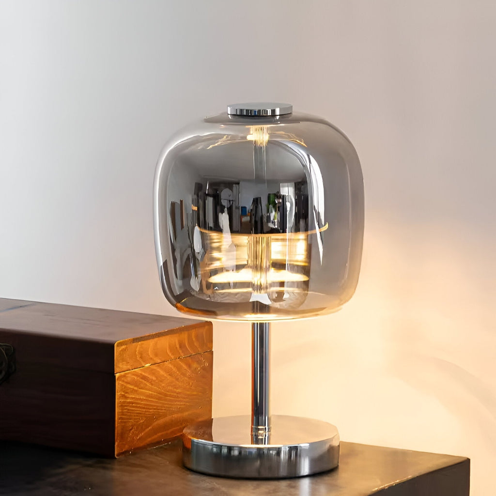 GlowSphere Smoke Glass Lamp - view 2