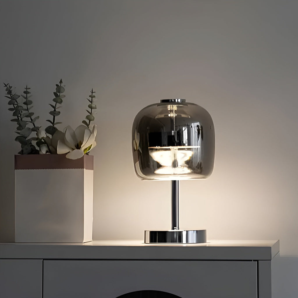 GlowSphere Smoke Glass Lamp