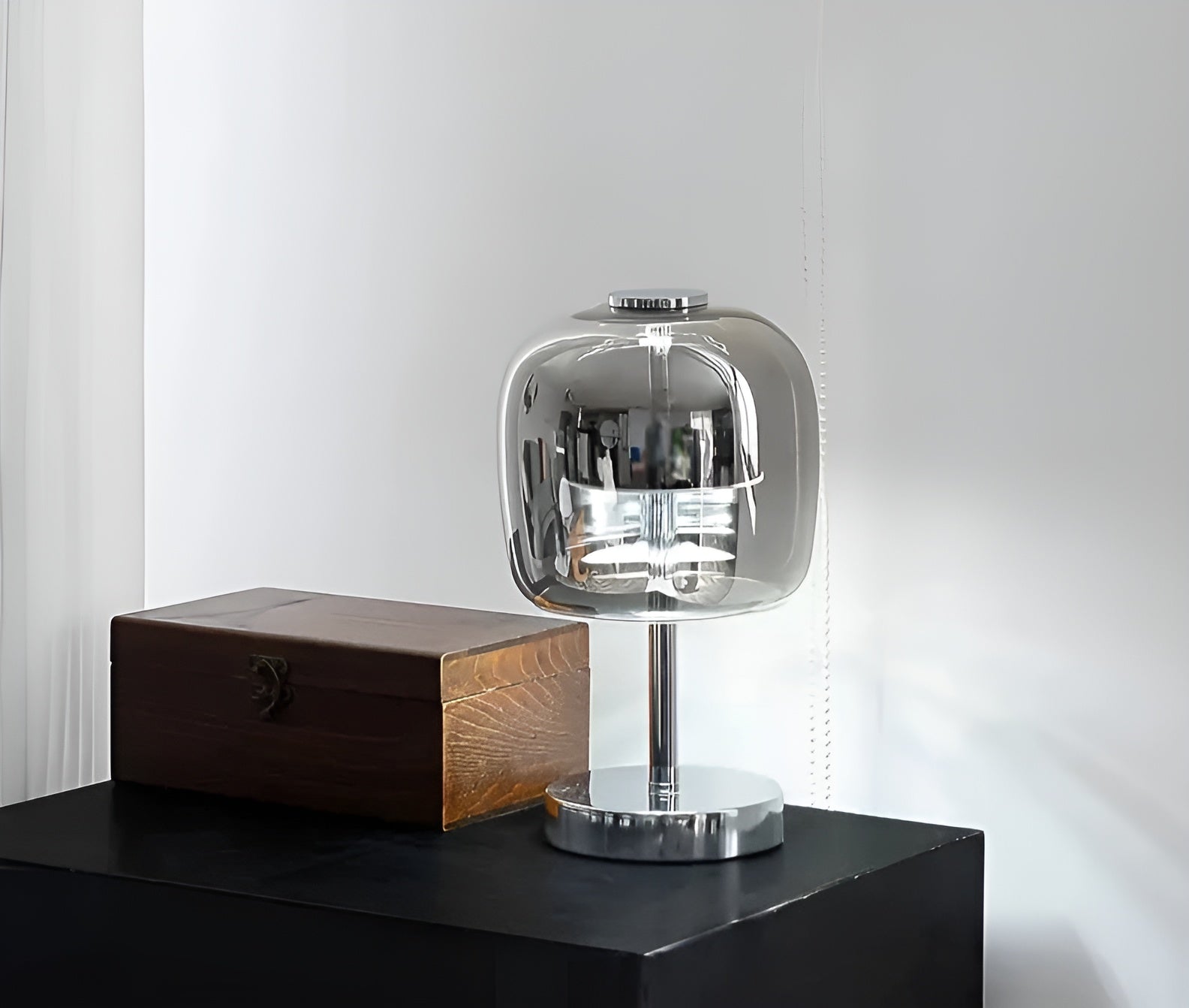 GlowSphere Smoke Glass Lamp - view 5