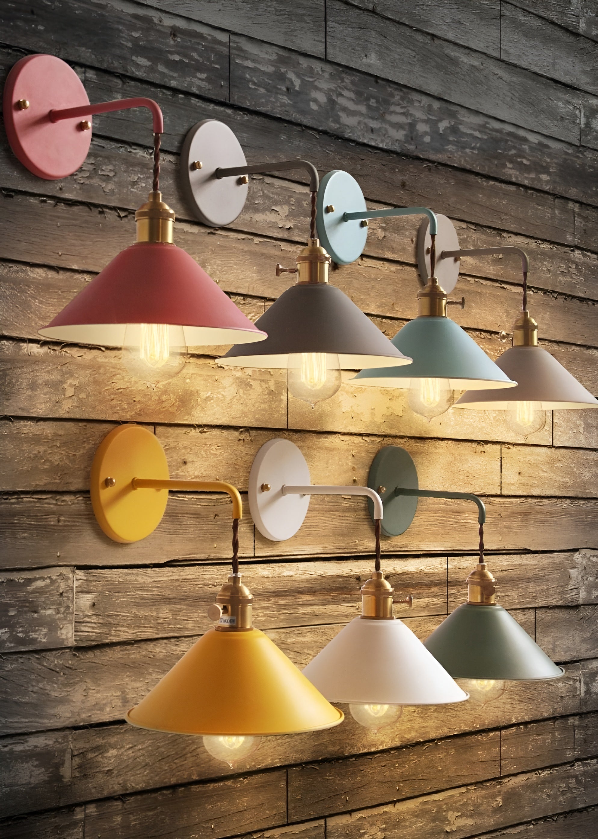 RetroGlow Conical Wall Sconce
