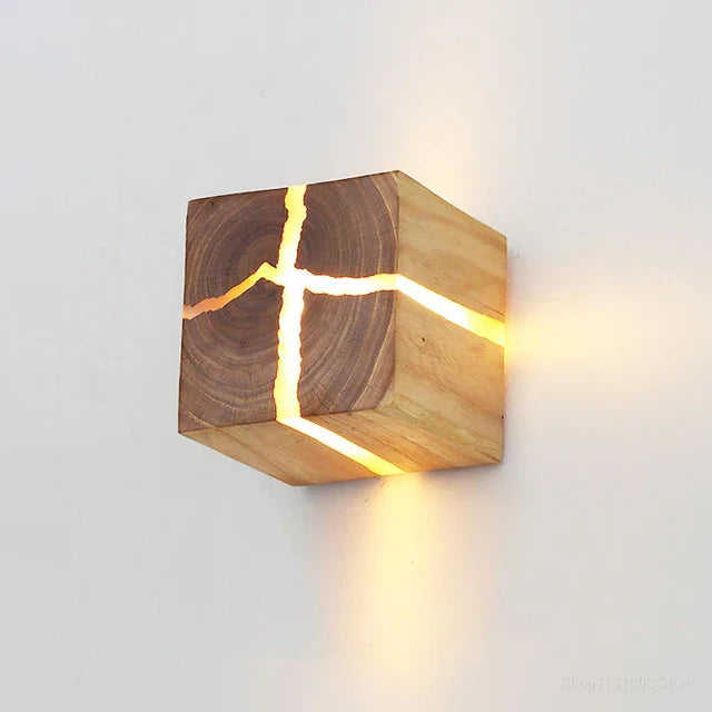 CubeGlow Wooden Wall Lamp - view 5