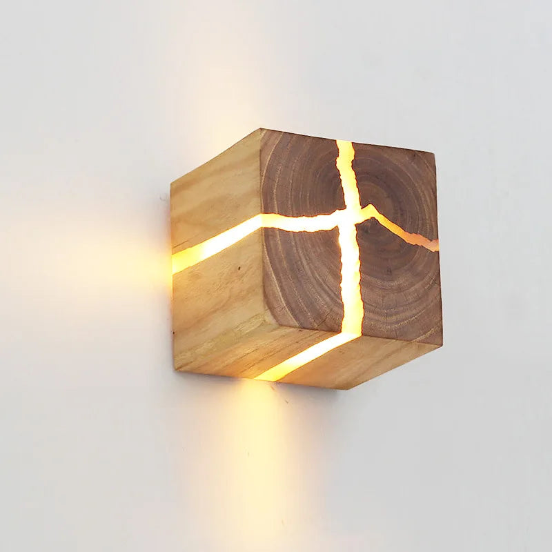 CubeGlow Wooden Wall Lamp - view 6