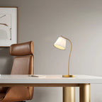 Gooseneck Desk Lamp with Fabric Shade