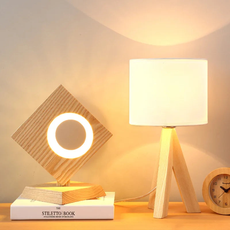 LumiHout Wooden Table Lamp - view 4