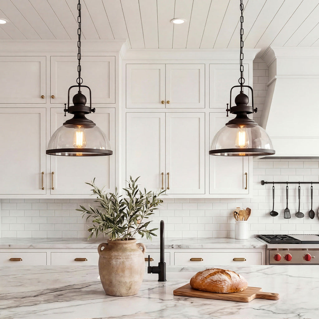 Clear Glass Retro Industrial Pendant Light - view 2