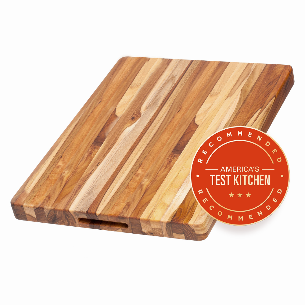 Traditional Teak Wood Cutting Board & Charcuterie Board, Large 20x15 in