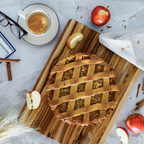 Traditional Teak Wood Cutting Board & Charcuterie Board, Large 20x15 in