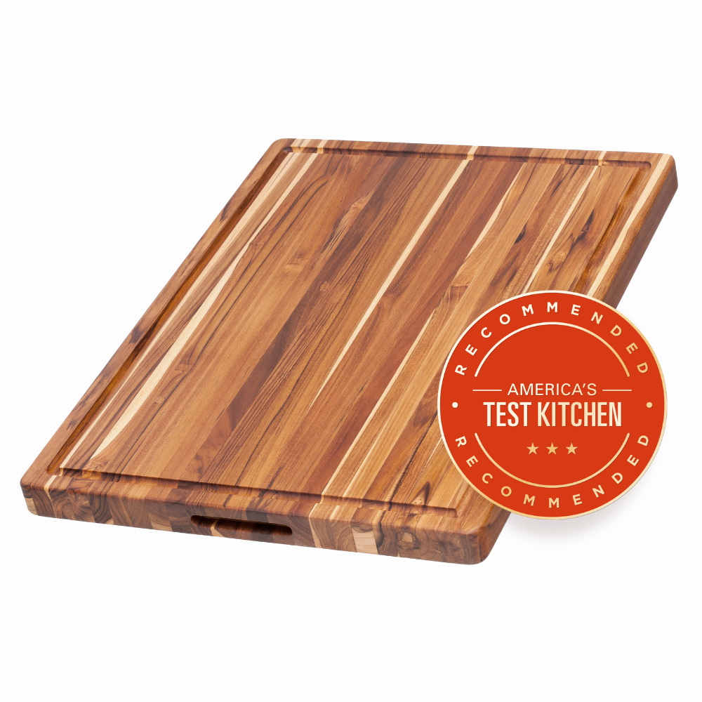 Traditional Teak Carving & Cutting Board with Juice Groove, Charcuterie Board, Extra Large 24x18 in