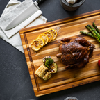 Traditional Teak Carving & Cutting Board with Juice Groove, Charcuterie Board, Large 20x15 in