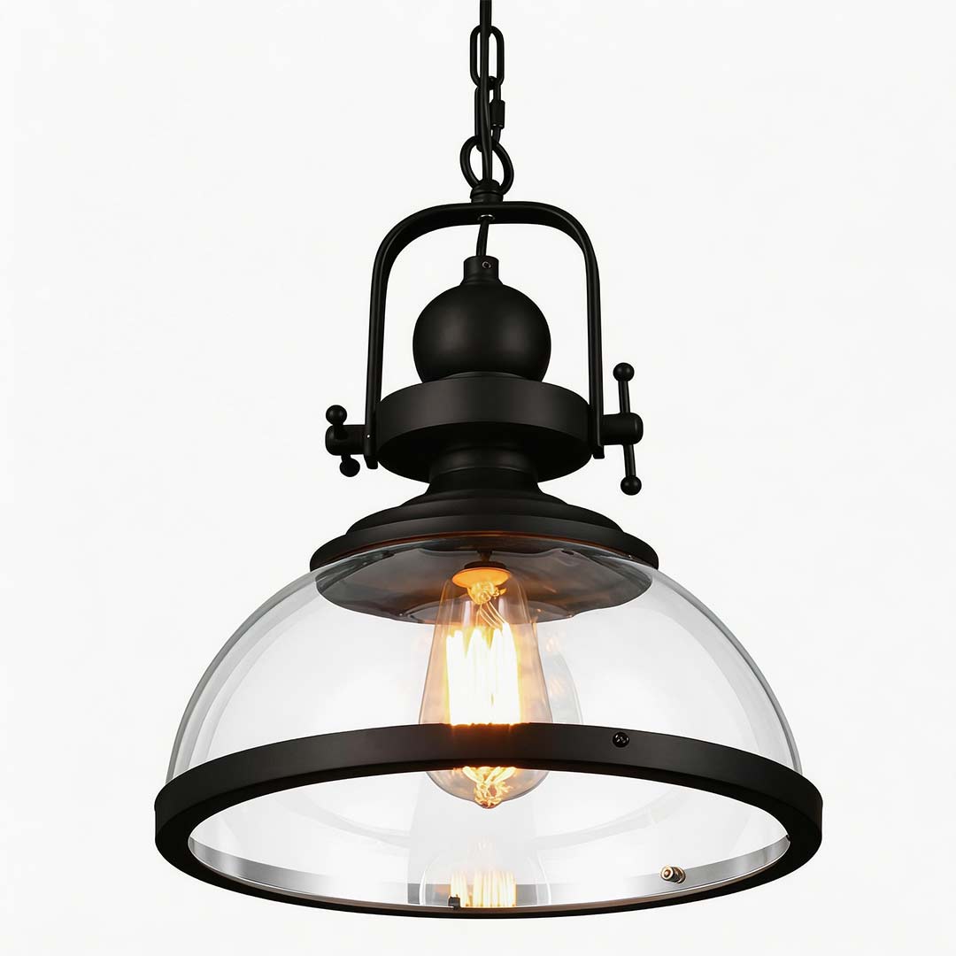 Halston Bowl Glass Pendant (12")