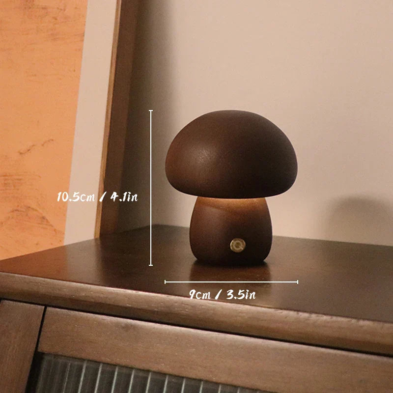 MushRoomGlow Beech Wood Lamp