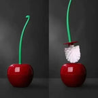 Cherry Toilet Brush and Holder Set | Cute Long-Handle Bathroom Cleaning Brush