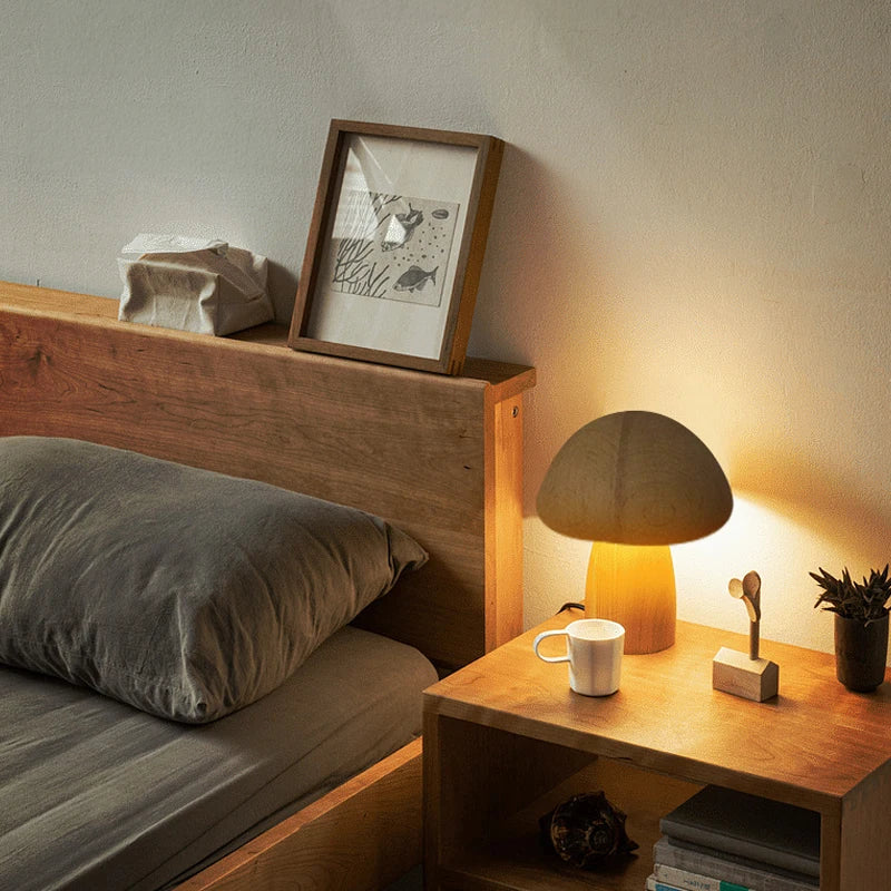 MushRoomGlow Beech Wood Lamp