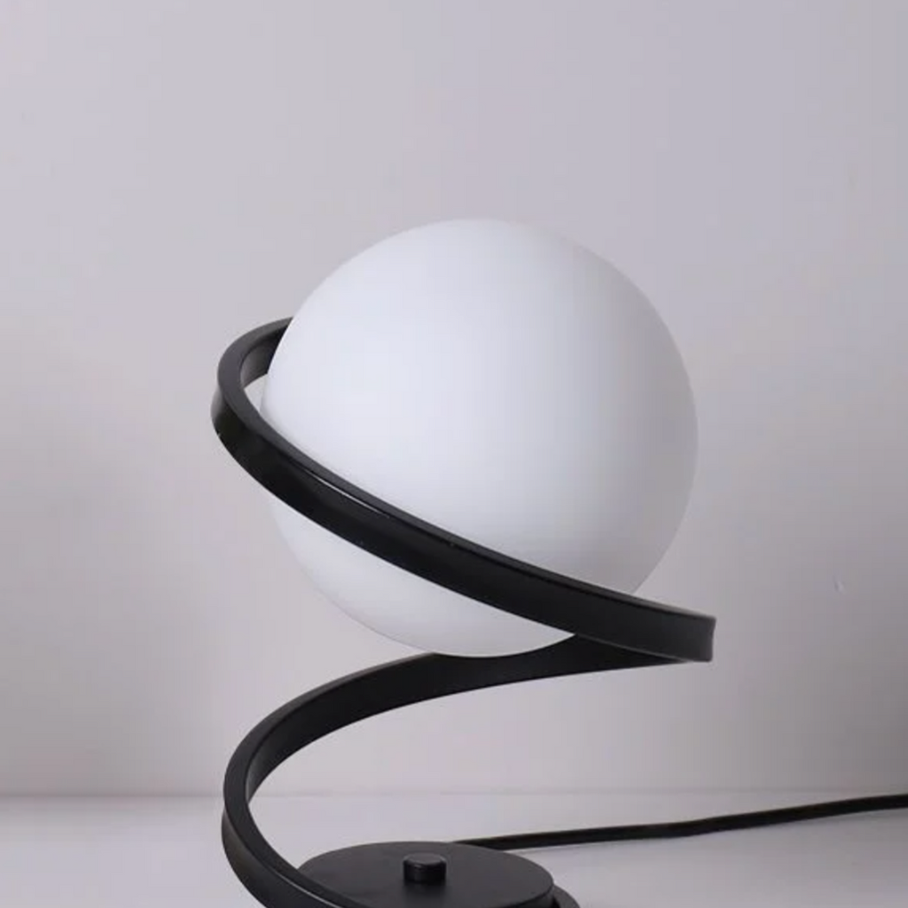 SpiralGlow Frosted Glass Lamp (12")