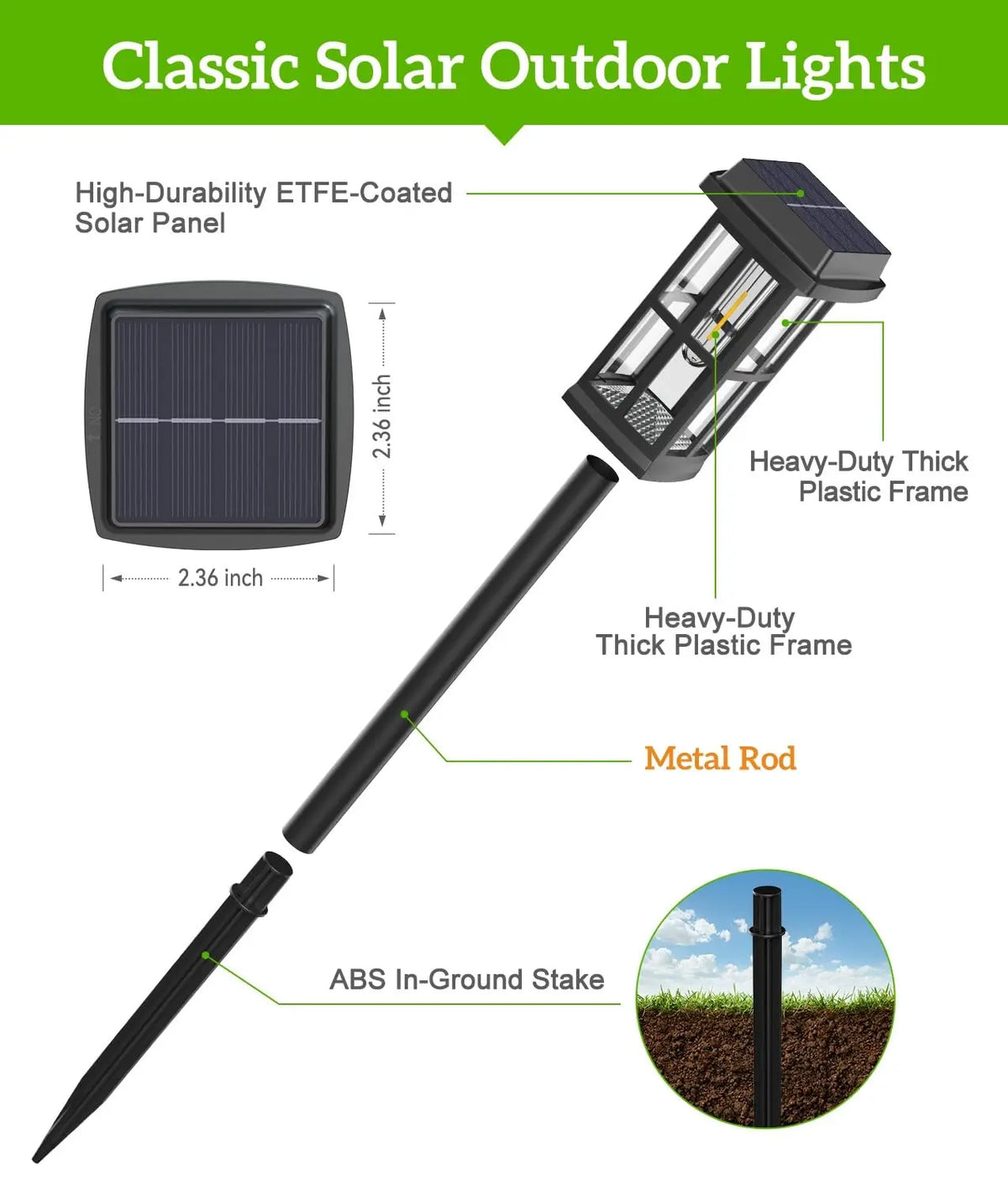 Cairn Solar Lantern Path Light