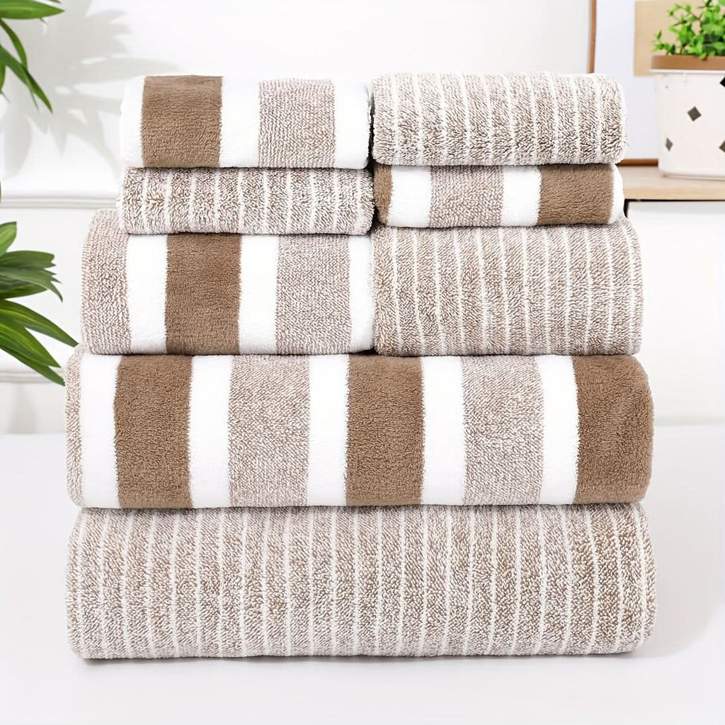 LuxeCoral 8-Piece Towel Set