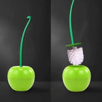 Cherry Toilet Brush and Holder Set | Cute Long-Handle Bathroom Cleaning Brush