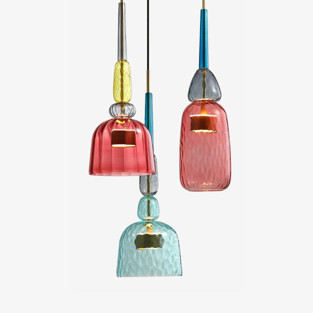 Illumy Colored Glass LED Pendant Light | Modern Nordic Design