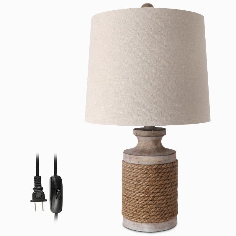 Harbor Rope Stone Table Lamp (20")