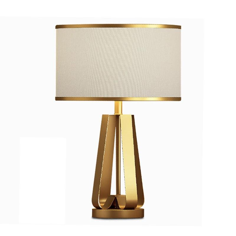 Atlas Brass Geometric Table Lamp (22")