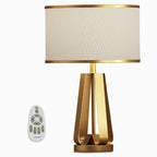 Atlas Brass Geometric Table Lamp (22")