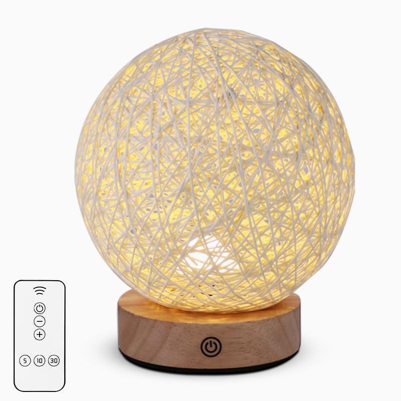 Marlow Wicker Table Lamp (6")