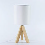 Soren Wood Tripod Table Lamp (15")