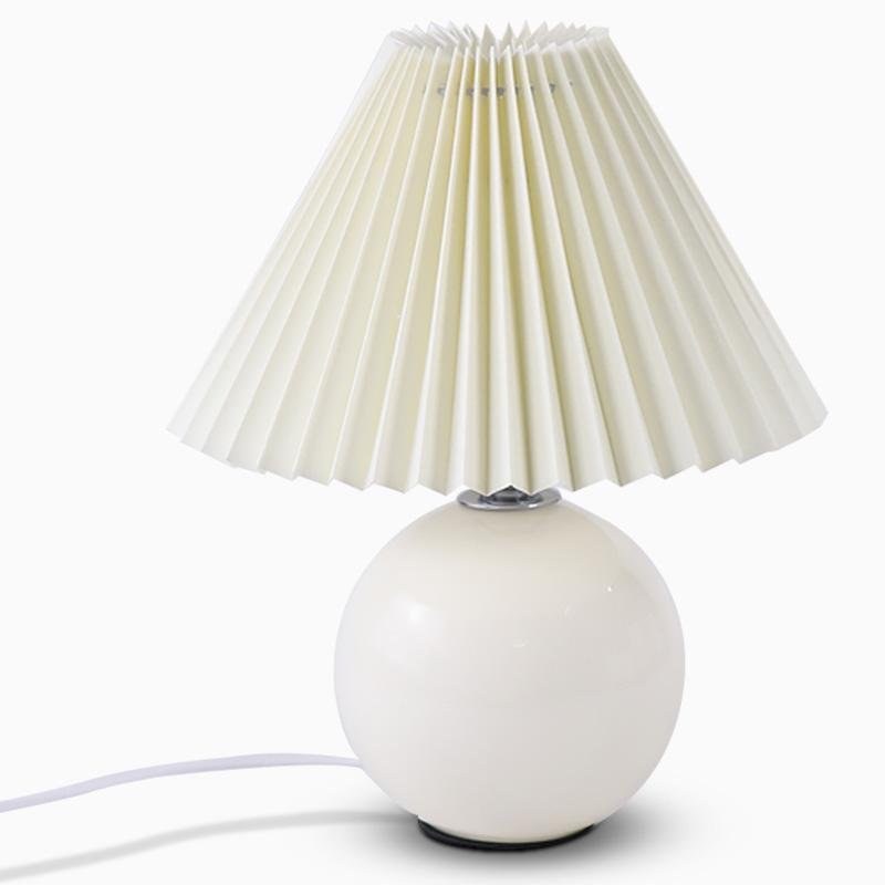 Colette Pleated Ceramic Table Lamp (11")