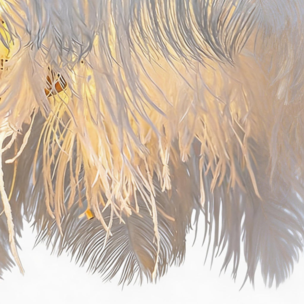 Plume Feather Semi-Flush Mount (39")