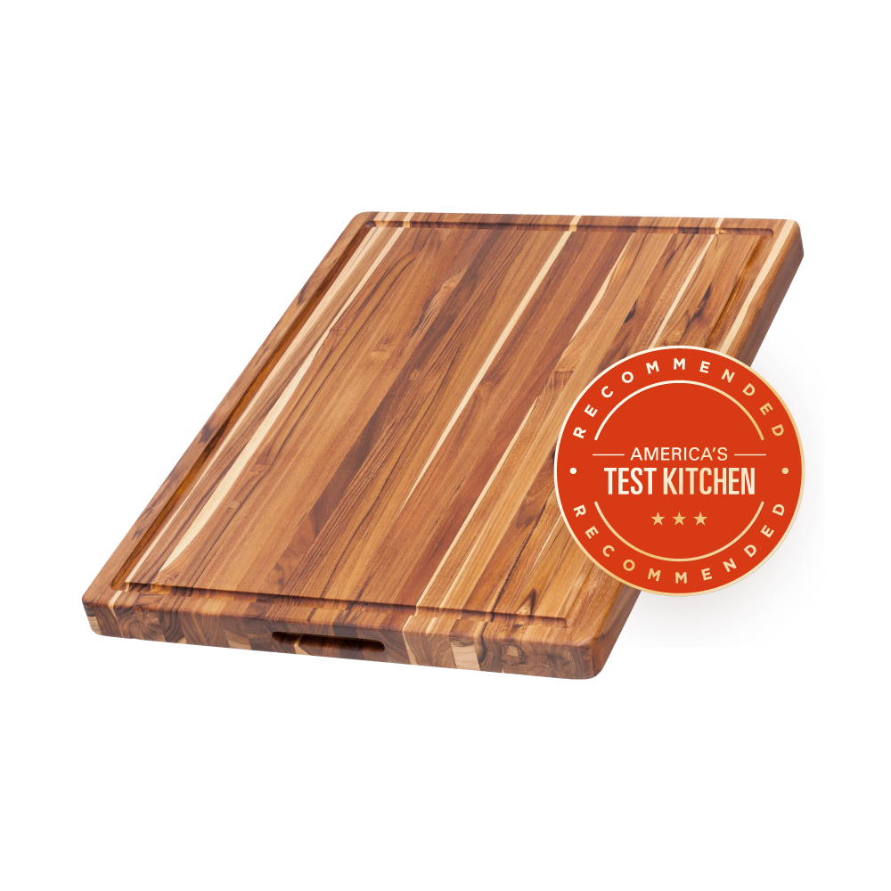 Traditional Teak Carving & Cutting Board with Juice Groove, Charcuterie Board, Large 20x15 in
