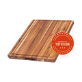 Traditional Teak Carving & Cutting Board with Juice Groove, Charcuterie Board, Large 20x15 in