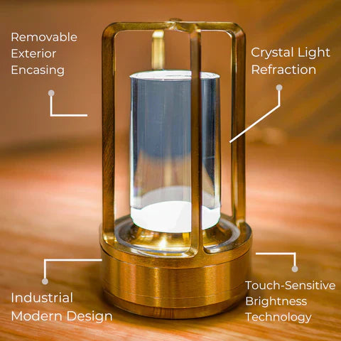 LumiGlow Crystal Table Lamp (7")