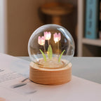 BloomLuxe Tulip Glass Table Lamp